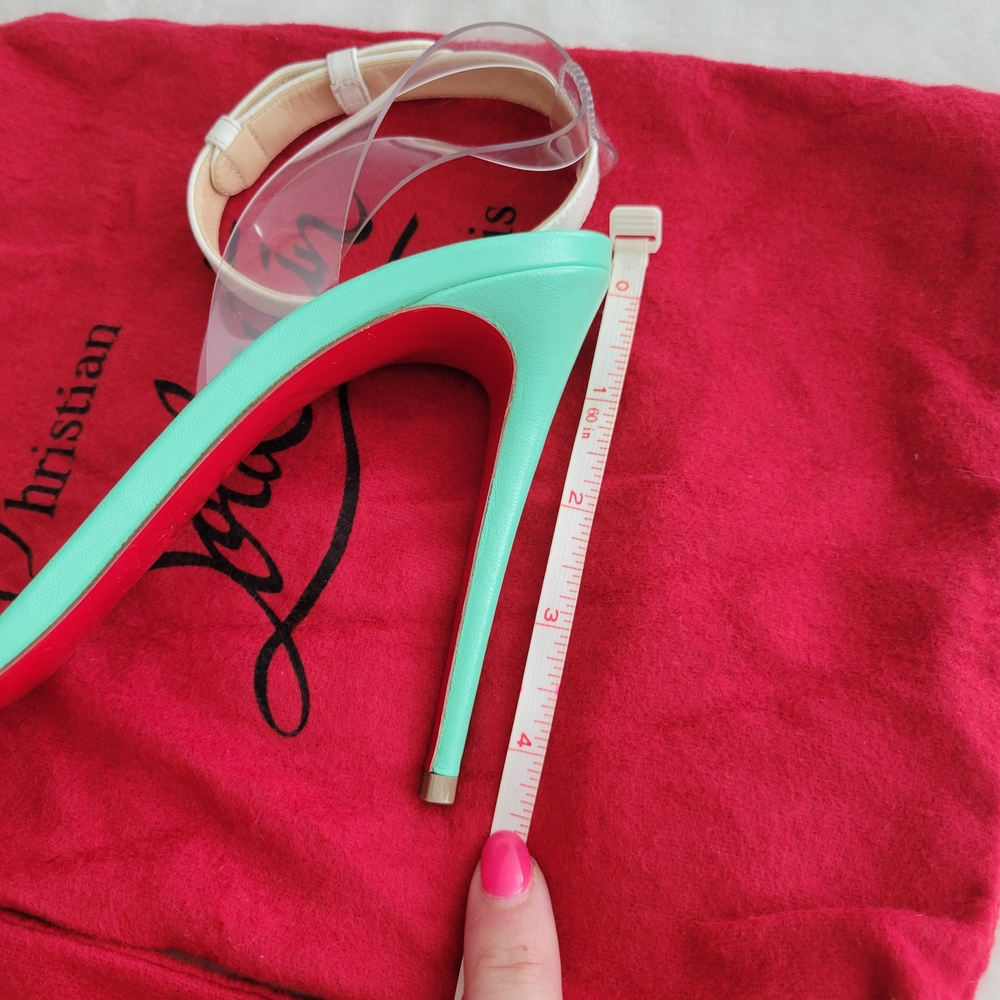Christian Louboutin Pastel Green and Pink Heels - Picture 10 of 13